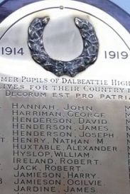 Dalbeattie High School War Memorial.